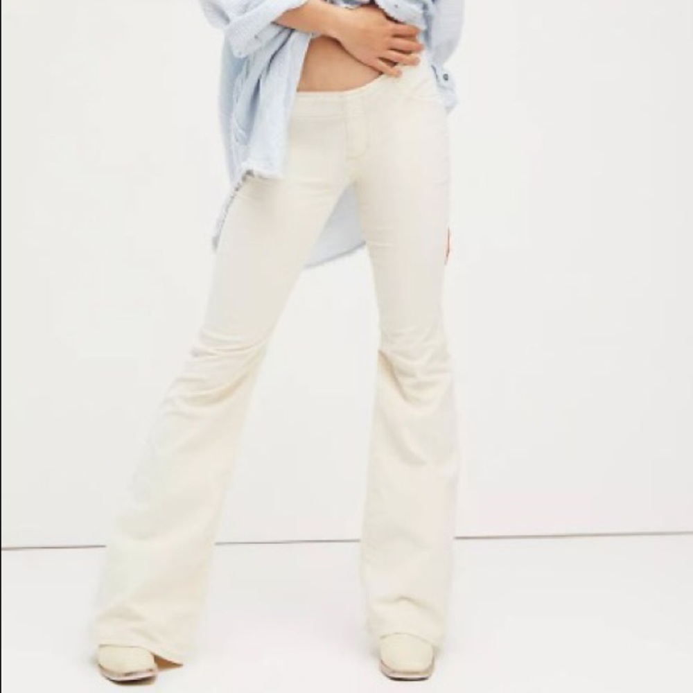 Free people pull on corduroy flare pants size 27